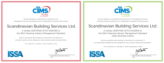 Scandinavian Building Services is CIMS Certified with Honors